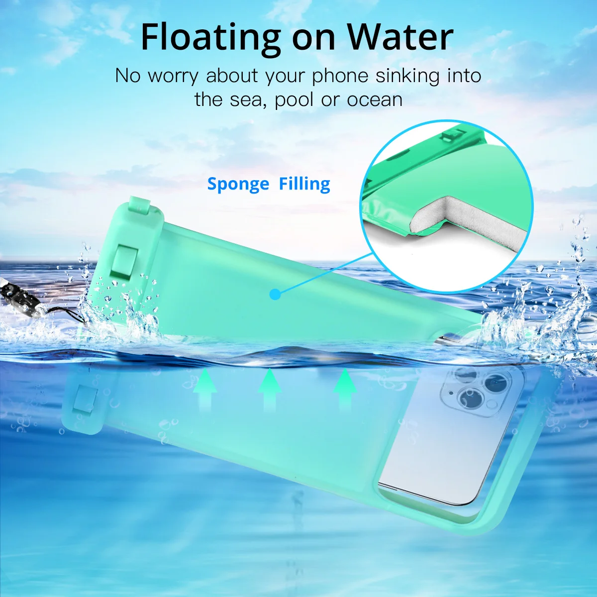 Водонепроницаемый чехол FONKEN для телефона морского плавания сумка поплавок