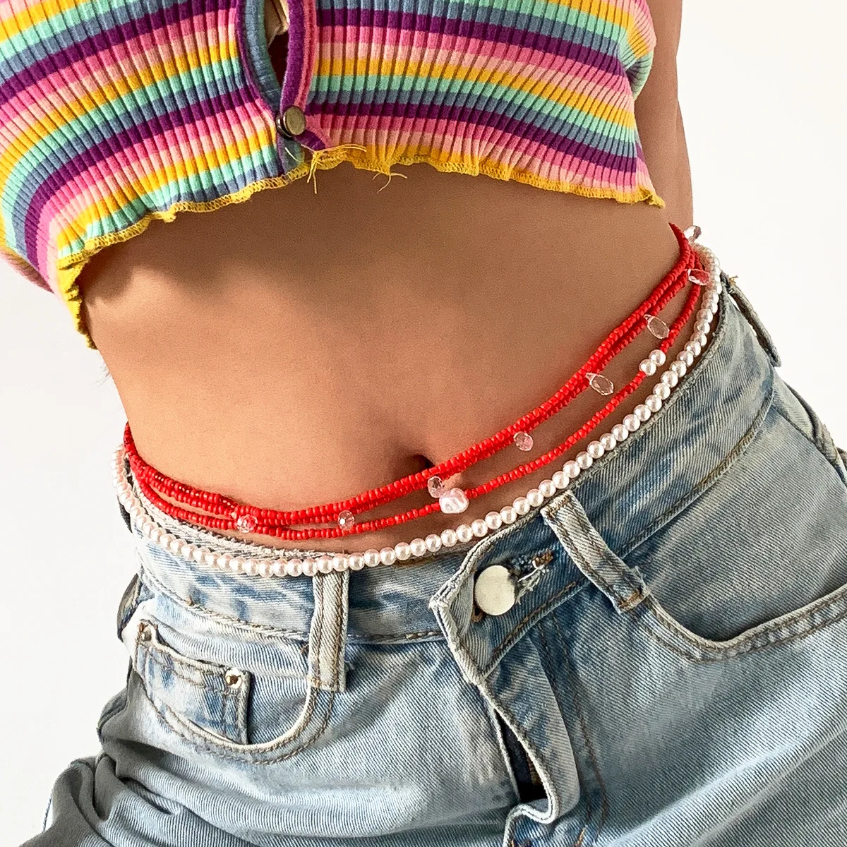 

2021 Летняя Пляжная многослойная массивная цепочка ручной работы, Модные женские ювелирные изделия