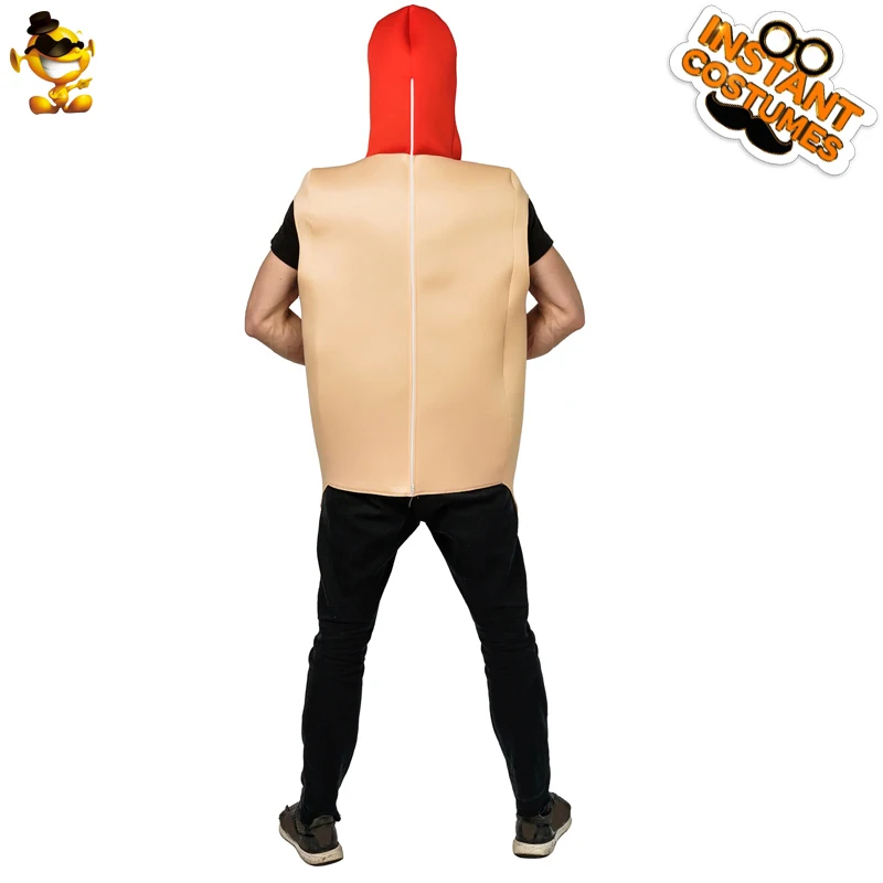 Для Мужчин's костюм для хот догов забавные вкусные Еда комбинезон ролевая игра