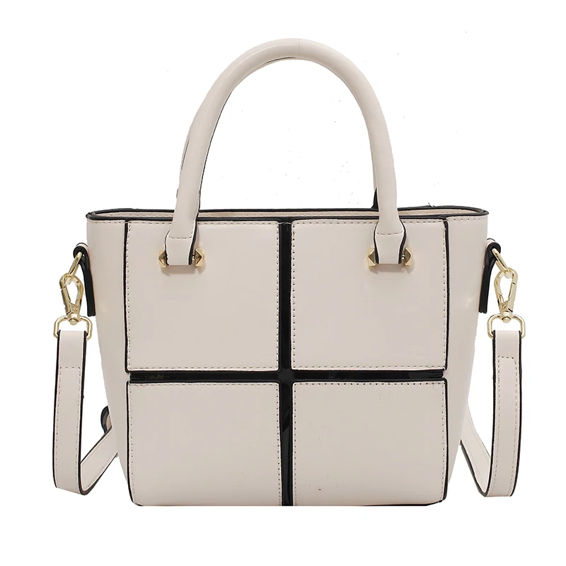 

women summer fashion novelty elegant beige top-handle handbag for female pu leather yellow black khaki shoulder crossbody bag