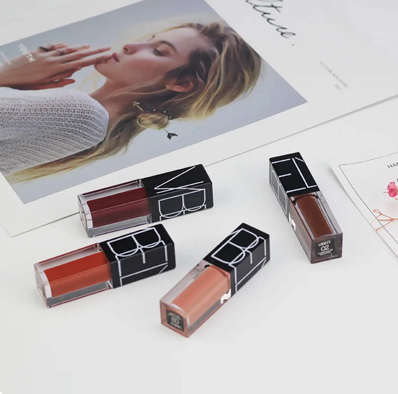 

4pcs Beauty Glazed Matte Lip Gloss Matte Liquid Lipstick Long Lasting Lip Fashion Makeup Cosmetics