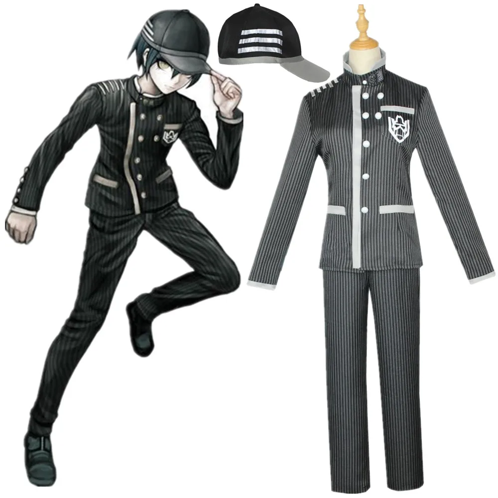 Игра Danganronpa Saihara сюити Косплэй костюмный комплект с пальто штаны шапка Кепки