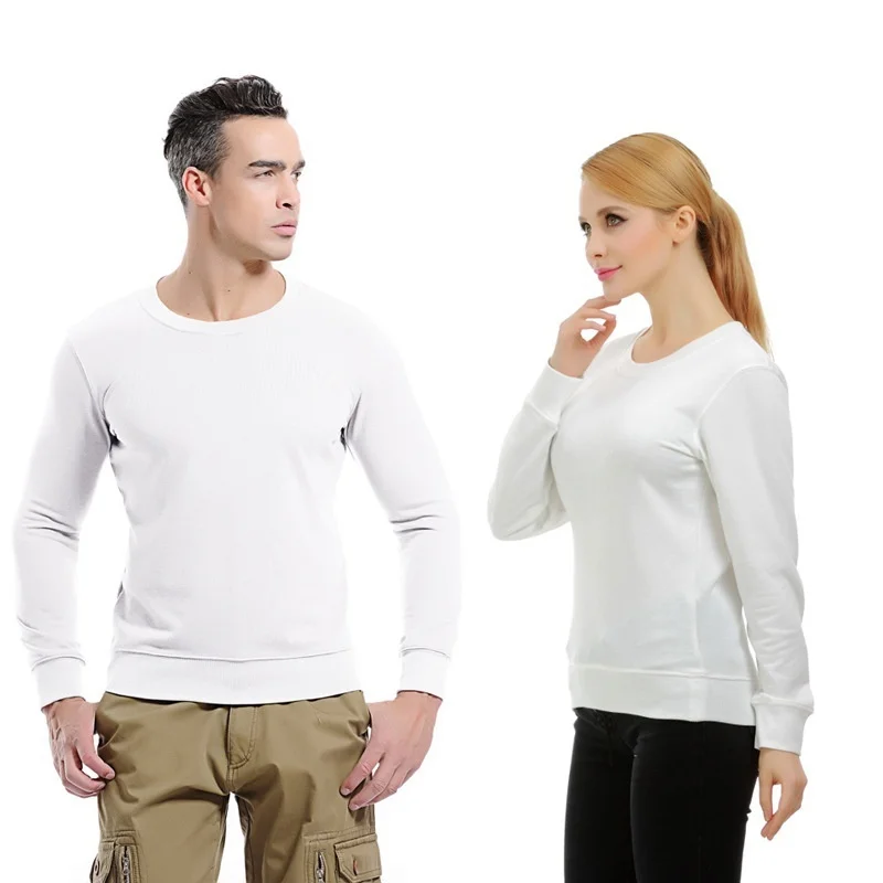 Мужская однотонная хлопковая футболка женская с длинным рукавом размера плюс