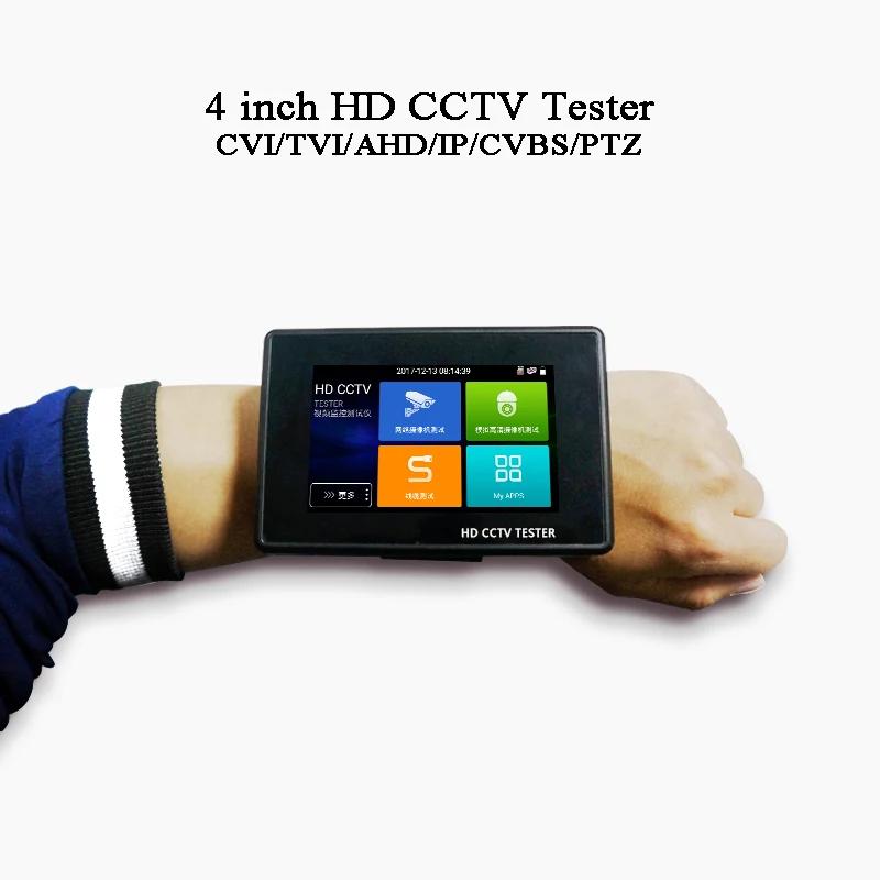 

4 inch Wrist Portable IP Analog coaxial camera test CVBS 8MP CVI TVI AHD PTZ control RJ45 Cable TDR Test Rapid ONVIF CCTV Tester