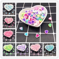 30pcs 10mm love beads polymer clay spacer loose beads for jewelry making diy handmade jewelry crafts
