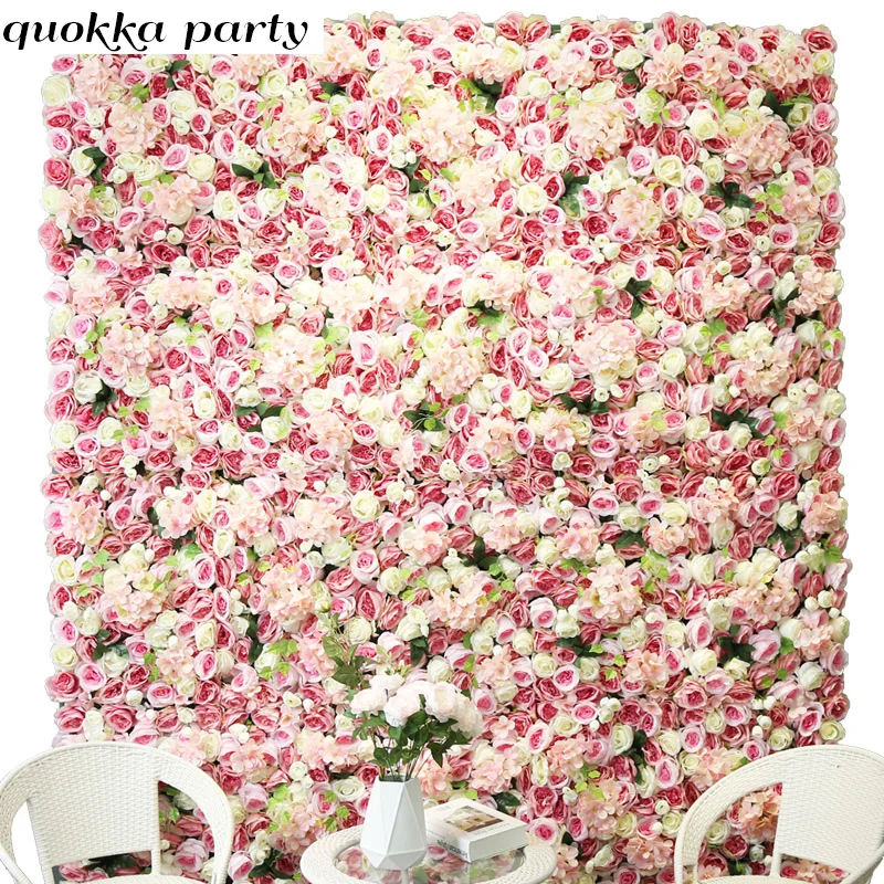 40x60 см Свадебный фон украшение Шелковая Роза искусственная Цветочная стена