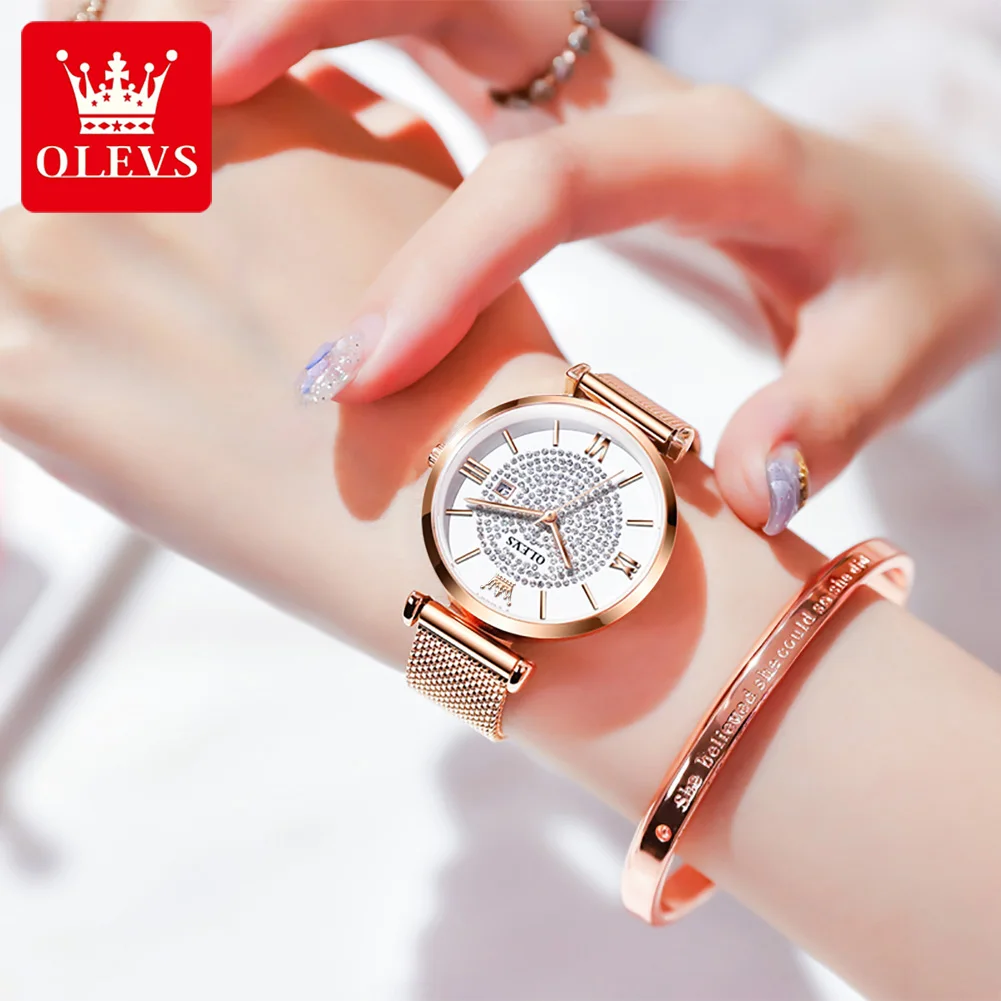 

Gypsophila Shell Design Women Watches 2021 Fashion Rose Gold Dial Stainless Steel Band Quartz Wrist Watch Gifts Relogiosfeminino