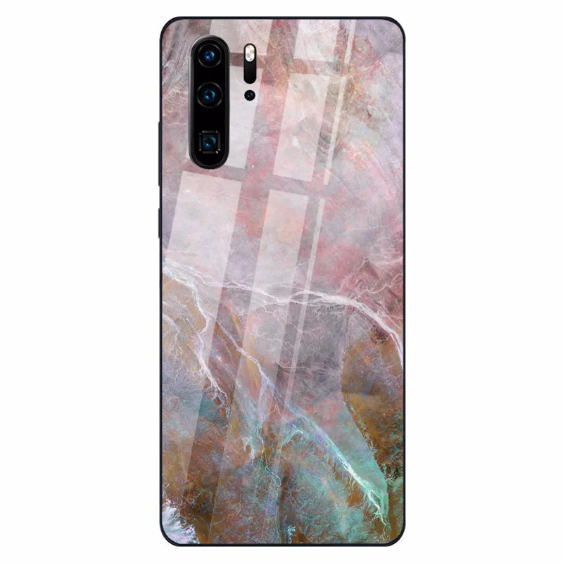 15 Цветной мраморный чехол для телефона huawei P30 P20 Lite Shookproof закаленное стекло чехол для mate 20 Lite Honor 9 10 Lite 8X MAX Nova 3 - Цвет: 15