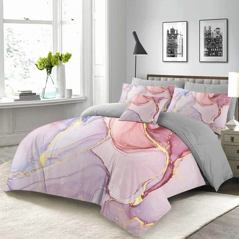 

Комплект постельного белья Gilrs с мраморным рисунком, Размеры 240x220