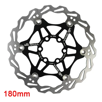 180MM Black Улитка горный велосипед MTB DH 180 мм 160 мм 203 мм поплавок вращающийся диск тормозной ротор велосипедные роторы - Цвет: 180MM Black