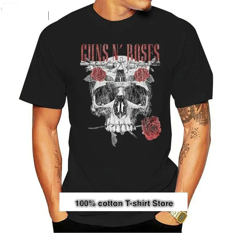 

Camiseta de Guns n'roses para hombre y mujer, Camisa de algodón Rock, manga corta, Xs-3xl, Verano