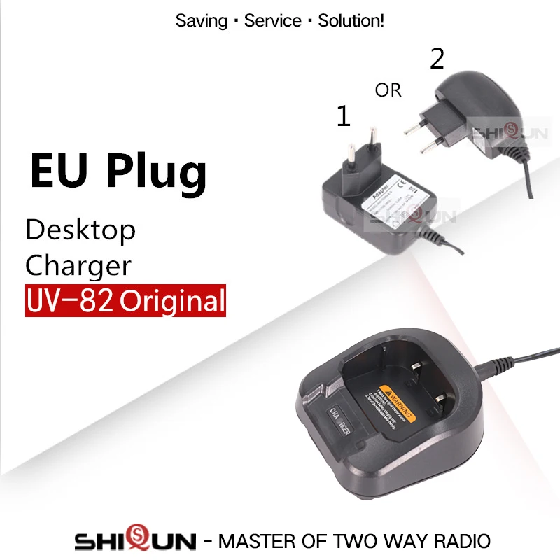 baofeng uv 82 euusbcarusauuk battery charger ch 8 for walkie talkie pofung uv 82 uv 82hx uv 82hp two way radio uv82 plus free global shipping