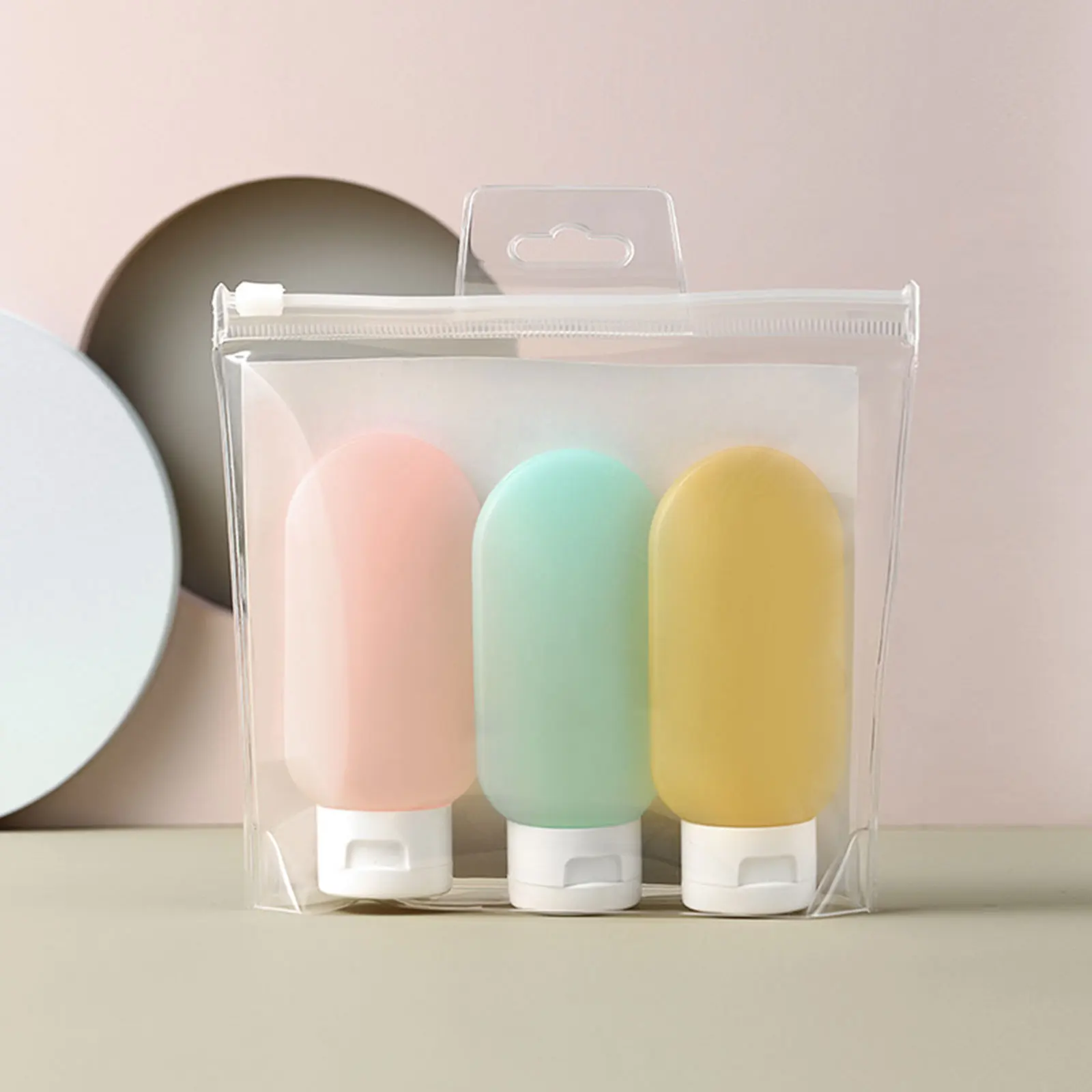 

3Pcs/Set Travel Portable Reusable Dispenser BottleKit Essence Shampoo Shower Gel Hose Bottles Lotion Cosmetic Bottle Container