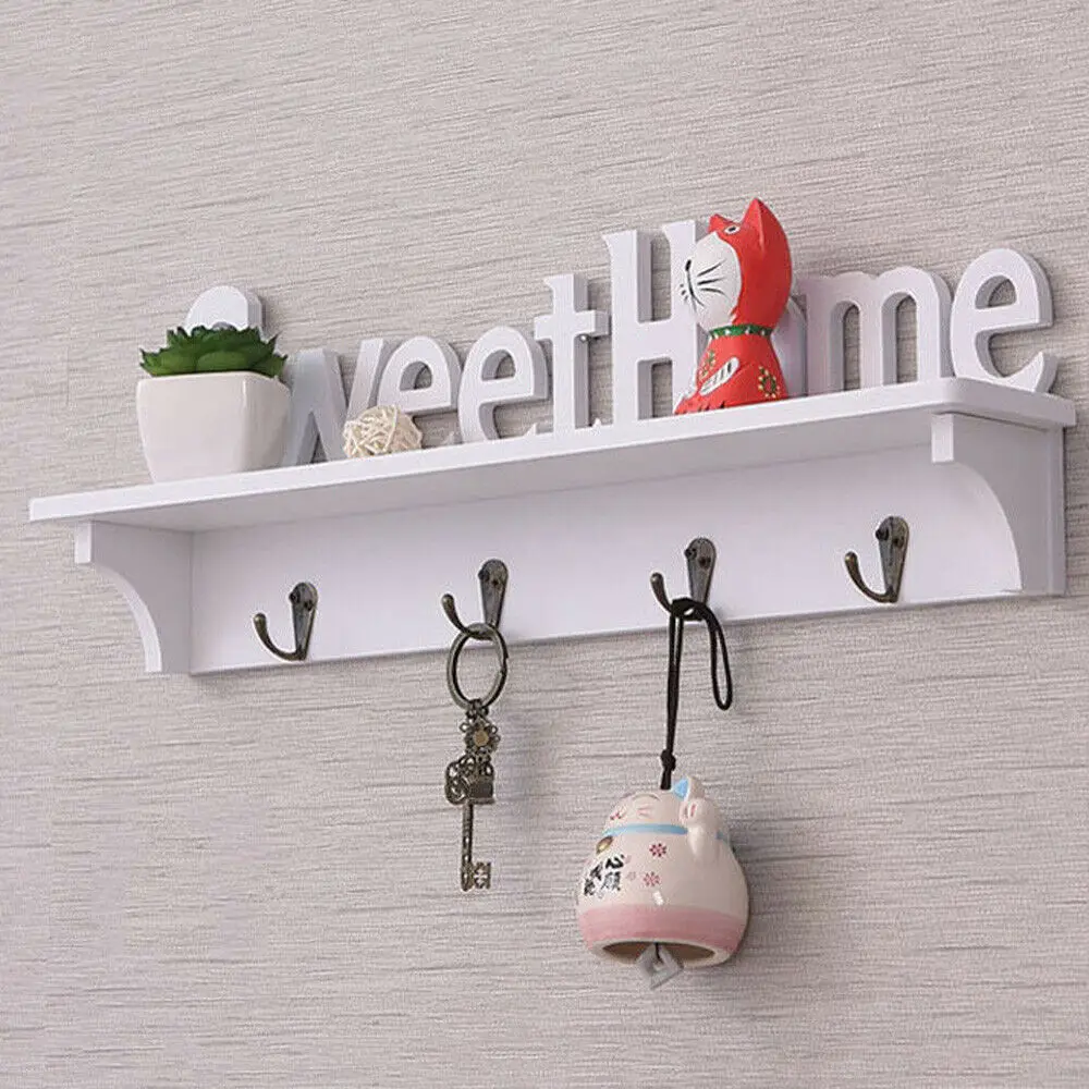 

Modern minimalist wall storage rack English alphabet wall-mounted racks pastoral partition coat rack home wall decoration