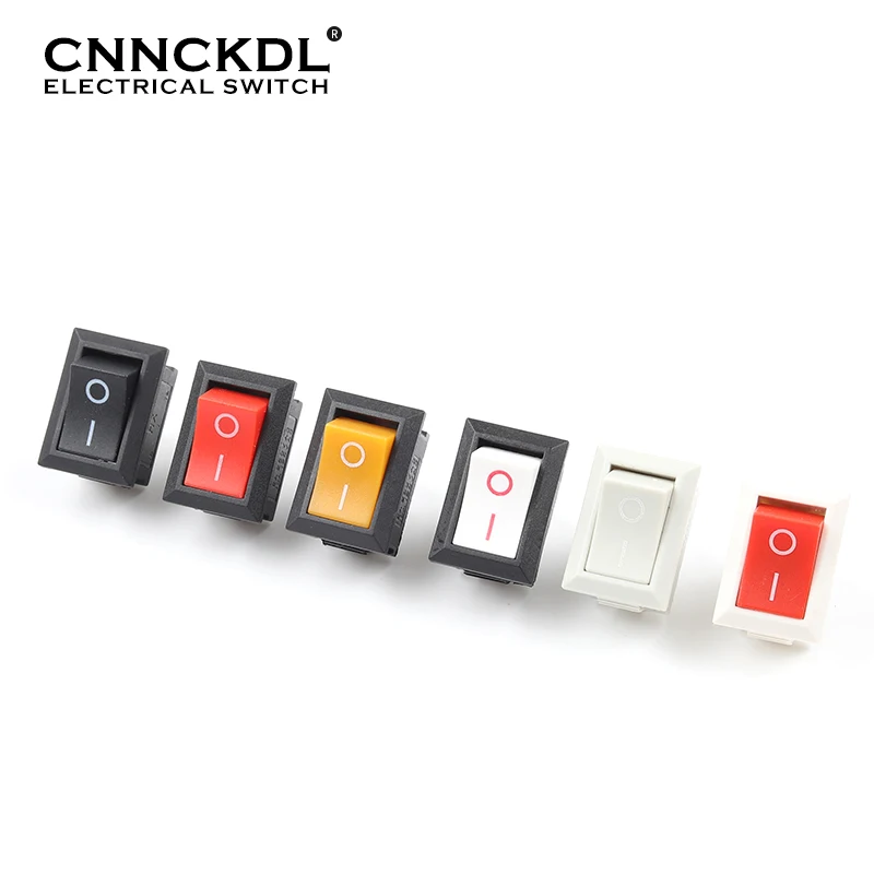 5 PCS/lot KCD1 21X15mm Rocker Switch ON-OFF 2 Position Power Switch 2Pin 6A/250VAC 10A/125VAC Red Blue Green Yellow Black White