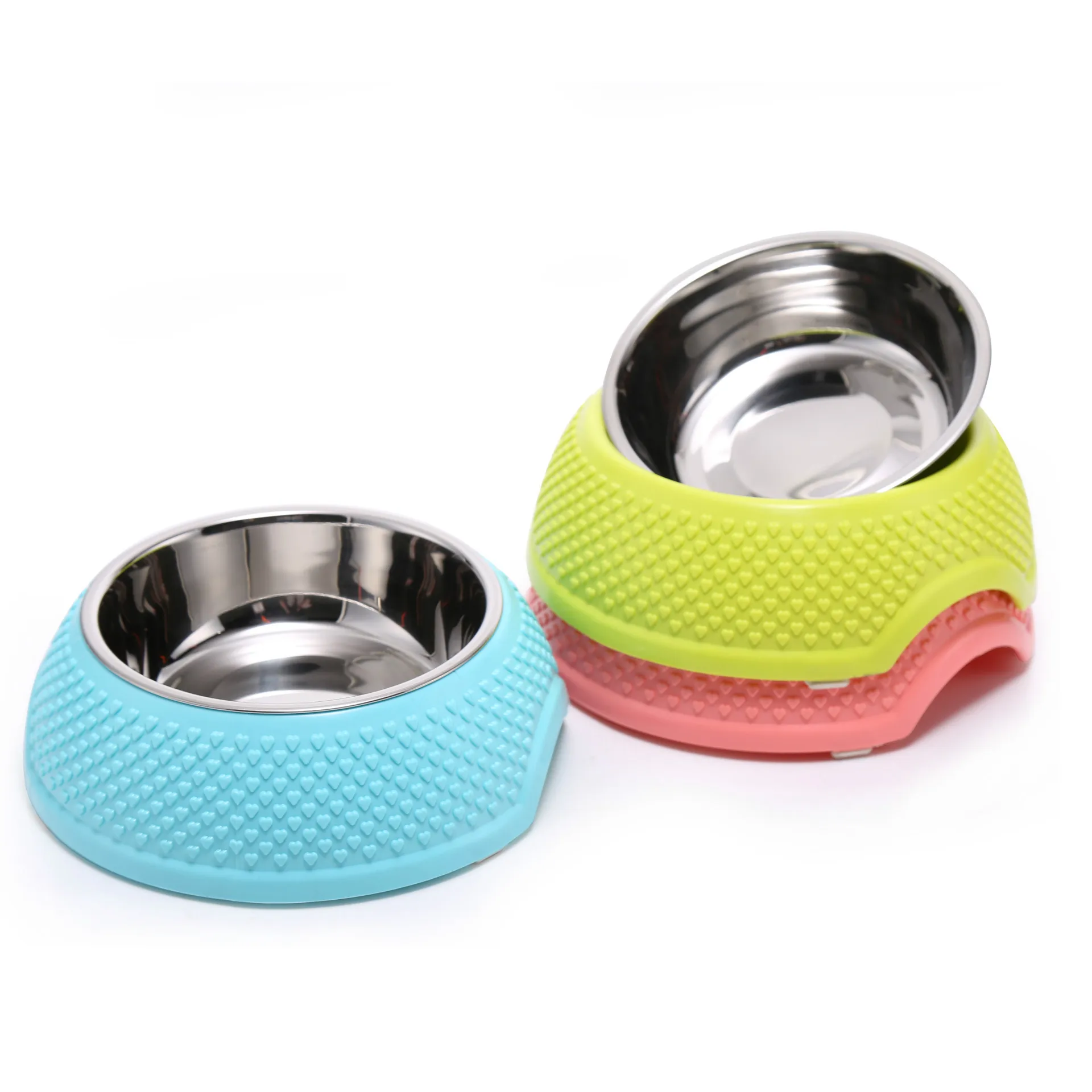 Pet Dog Cat Products Environmental ABS Stainless Steel Tough Water Food Feeder Bowl | Дом и сад