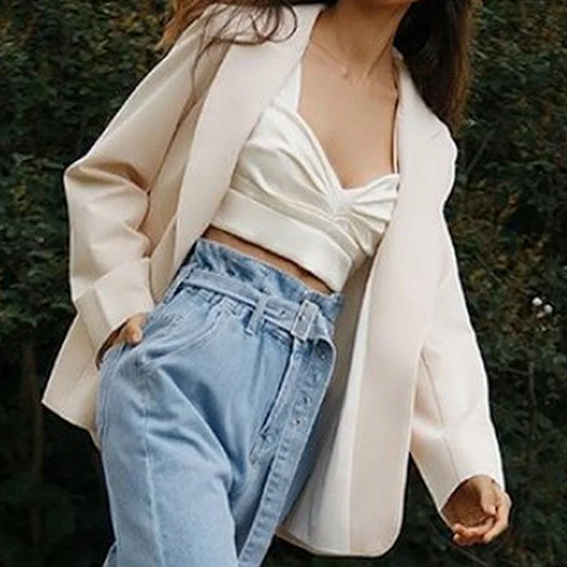

Sexy Satin V-neck Ladies Camisole Casual Summer Silk Pleated Temperament Slim Short Top Women New Fashion Sleeveless Corset Tops