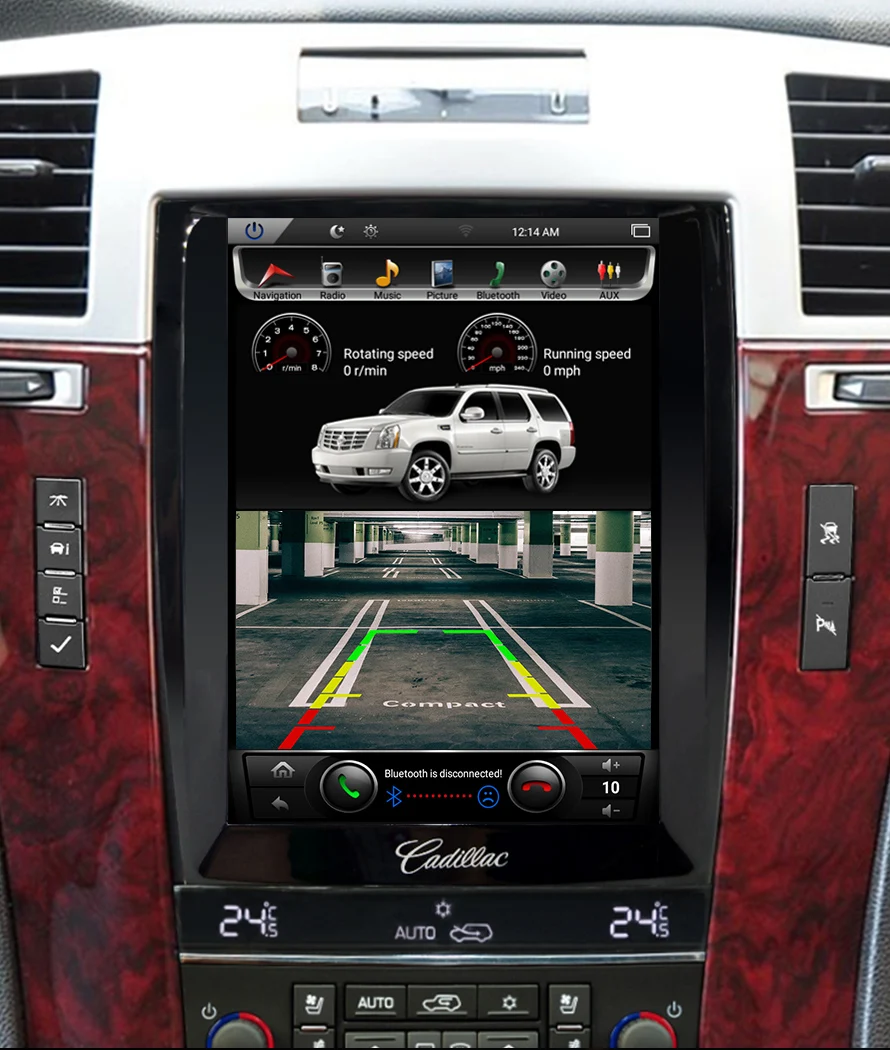 Вертикальный экран 10," четырехъядерный Tesla Android автомобильный DVD gps Навигатор Радио Аудио плеер для Cadillac Escalade весы 2 Гб
