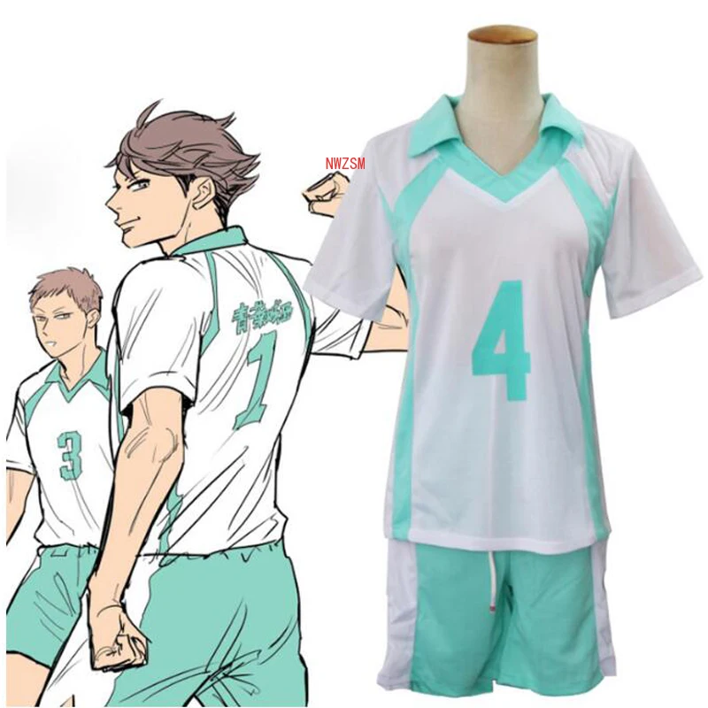 Японское Аниме Haikyuu Kageyama Tobio Aoba Johsai старшая школа Koushi Sugawara Oikawa Tooru Косплей Костюм