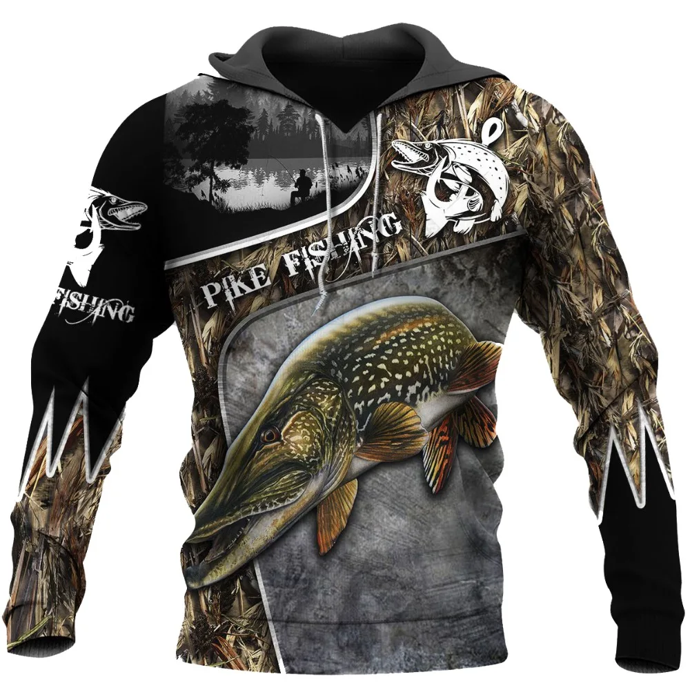 

Pike Fishing Camo 3D Printed Men Hoodie Harajuku Streetwear Autumn Sweatshirt Unisex Casual Jacket Tracksuit Plus Size KJ0120