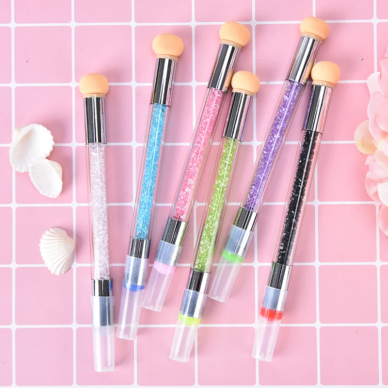 Двойные головки для дизайна ногтей губка градиентная кисть акриловый Гель-лак