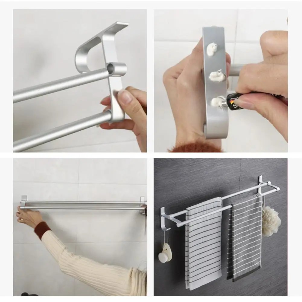 Полка для полотенец в ванную комнату настенный держатель подвесная стойка