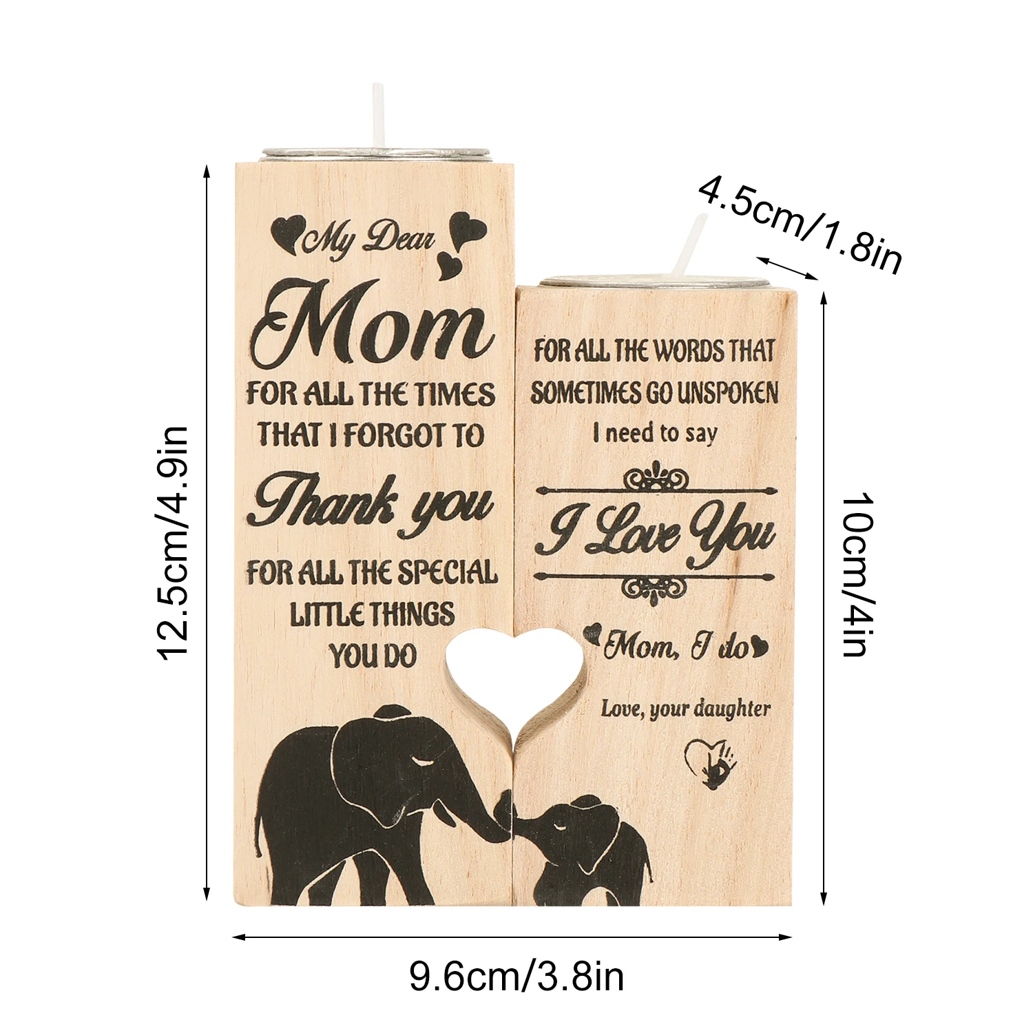 Из 2 предметов новые маме в форме сердца виде корабля деревянный подсвечник полки