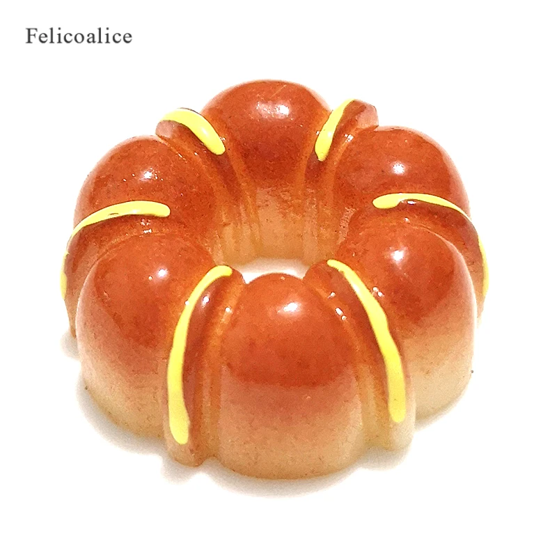 8pcs 20*25mm Mini Kawaii Resin Food Charms Necklace Donut Cake Pendant For DIY Hair Accessories Decoration Keychain | Украшения и