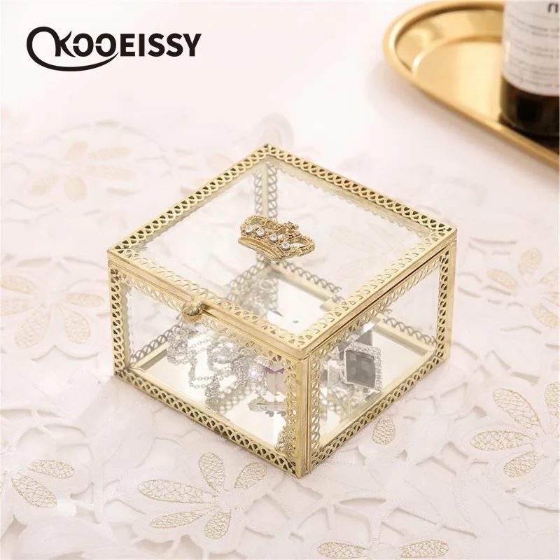 Ящик для хранения ювелирных изделий органайзер косметики Женский контейнер