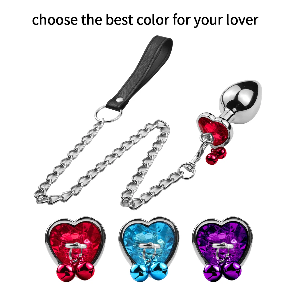 Sex Toys Metal Anal Plug Smooth Touch Butt BDSM Bead Anus Dilator With Bells Diamond for Men/Women/Couples/Gay Flirt | Красота и
