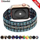 Ремешок резиновый для Apple watch band 40 мм 38 мм 44 мм 42 мм, богемный эластичный браслет для соло iWatch series 3 4 5 se 6