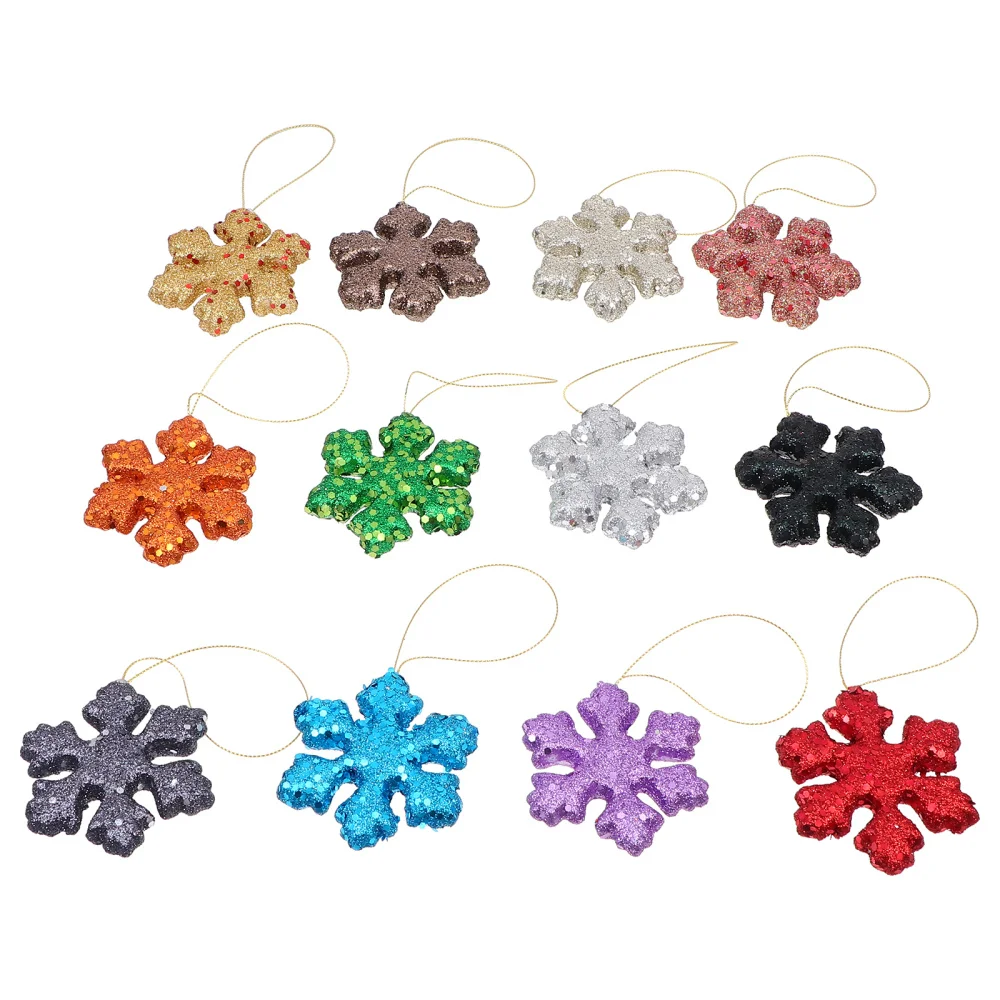 

20Pcs Christmas Hanging Pendants Xmas Snowflake Decors (Assorted Color)