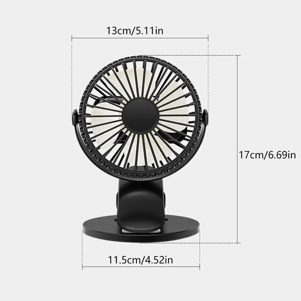

New Hot Sale USB Rechargeable Clip Desktop/Table Fan Mini Portable Clamp Fan 360degree Rotating Ventilator with Air Cooler Fan