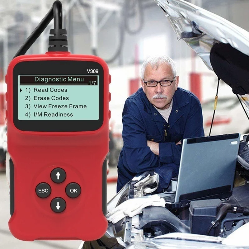 2021 Новое обновление V309 OBD2 OBDII Авто диагностический сканер авто считыватель кодов