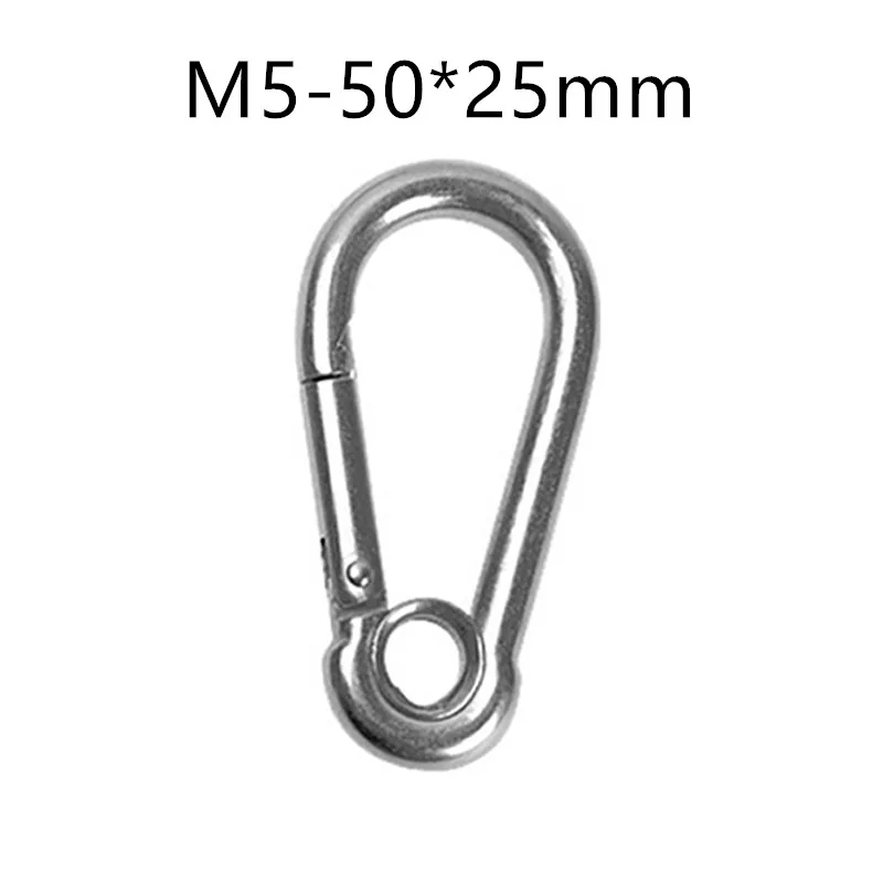 

Outdoor Stainless Steel Spring Hook Climbing Fast Hanging Buckle Snap Carabiner