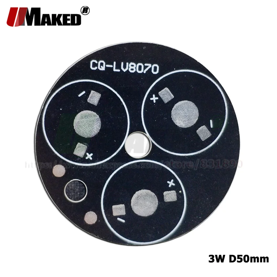 3 Вт 50 мм Светодиодная печатная плата Алюминиевая Палитра светодиода для 1