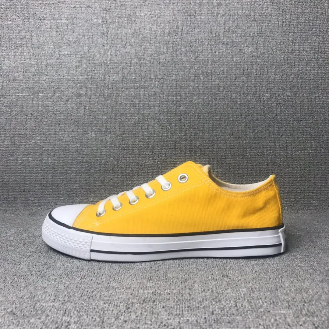 Новинка года; женские классические повседневные парусиновые туфли Allstars; модные кроссовки; обувь для скейтбординга - Цвет: low yellow