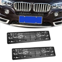 2pcs black car license plate frame european car plate protective holder silicone license plate frames 53x13cm auto accessories