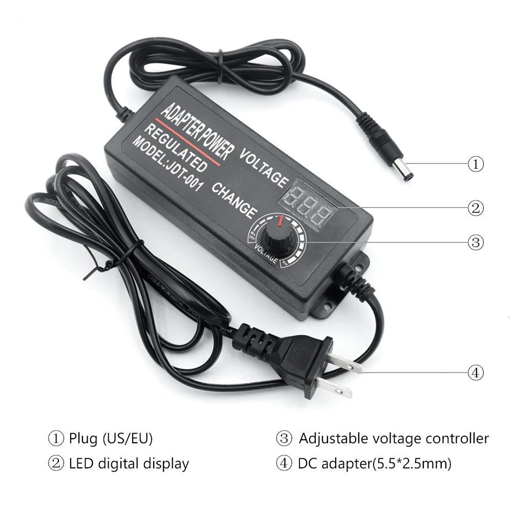 Регулируемый адаптер питания постоянного тока 3 12 В/3 24 В/4 В/9 В Универсальный