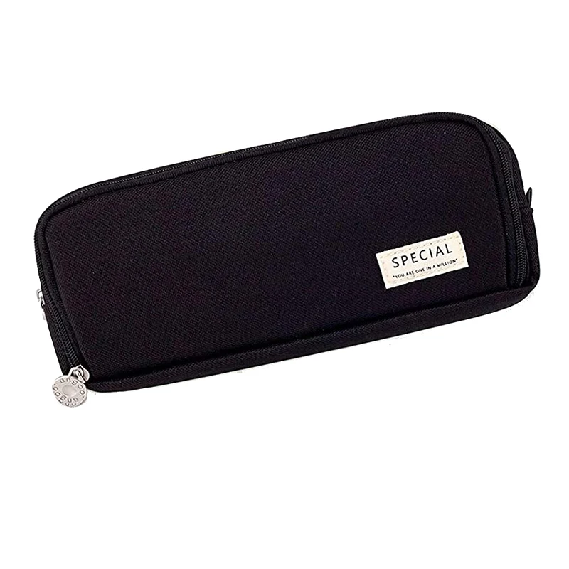 

ANGOO Pencil Case 3 Compartment Pouch Pen Bag for School Teen Girl Boy Men Women