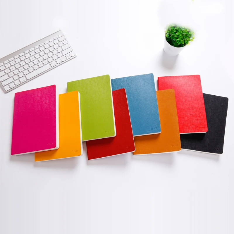 

Однотонный квадратный блокнот с передней планкой, мягкая кожаная поверхность, переносной блокнот A6, утолщенная Беспроводная клетка, проста...