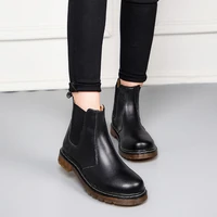 2021 winter chelsea women martins boots men fur platform genuine leather ankle black boots high top waterproof boot shoes