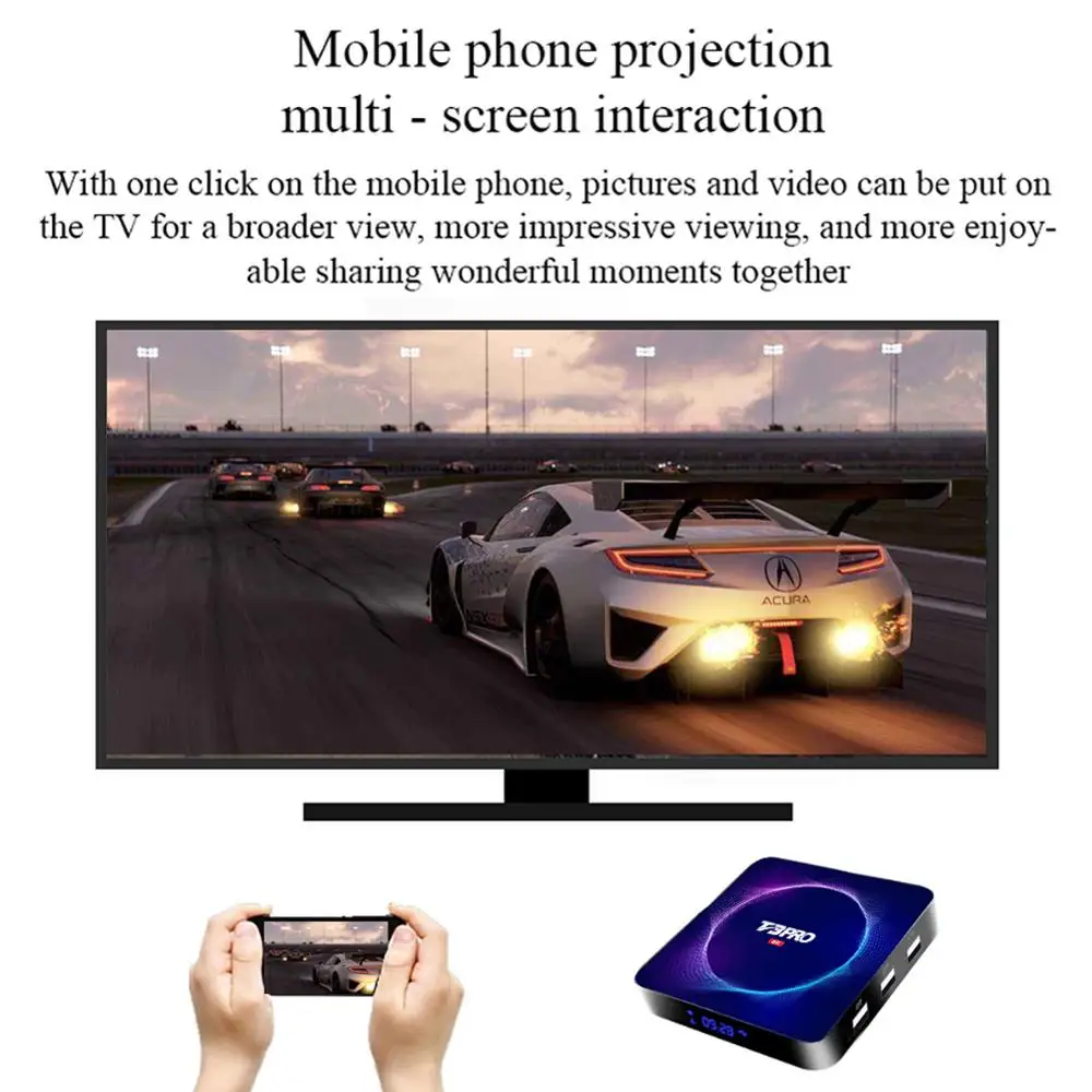 

Latest T3 Pro Android Tv Box Ultra HD 6K Wifi BT 4GB 64G 128G Play Store Very Fast Set Top Box H.265 TV Receiver Support YouTube