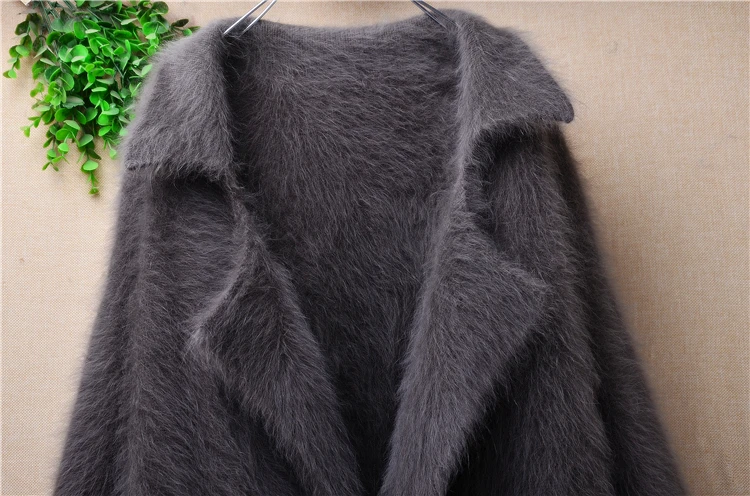 Женская осенне-зимняя одежда Пушистый Плюшевый норковый кашемировый вязаный