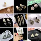 Серьги, новинка, трендовые, минималистичныестразы, Длинные геометрические Подвесные серьги, Винтажные Ювелирные изделия, аксессуары для женщин