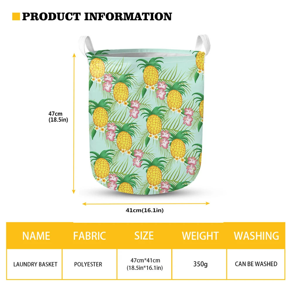 18.5 Inches Large Laundry Basket Cartoon Alpaca Print Waterproof Round Canvas Collapsible Storage bin with Handles for Hamper | Дом и сад