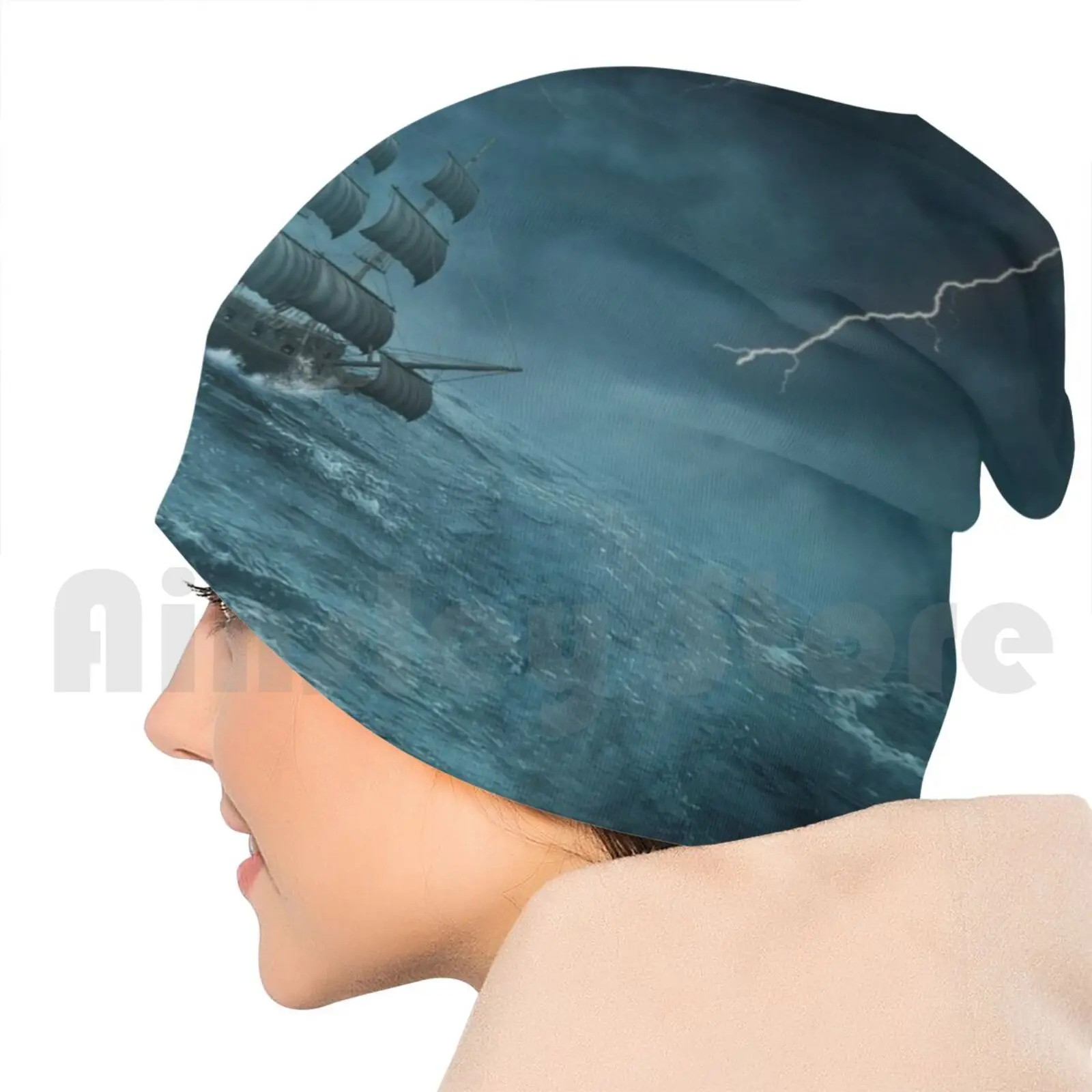 Привидение корабль гроза шапочки пуловер Кепка удобный океан ночное морское