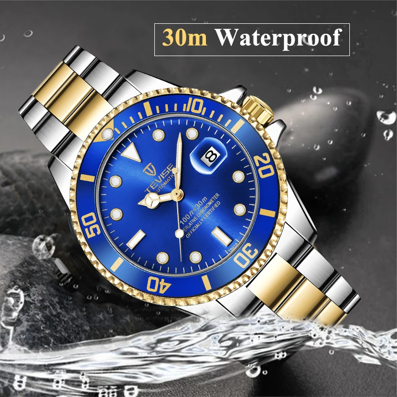 2019 New Fashion Men Watch Automatic Mechanical Full Stainless Clock with Tool Gift Relogio Masculino Drop Shipping | Наручные часы