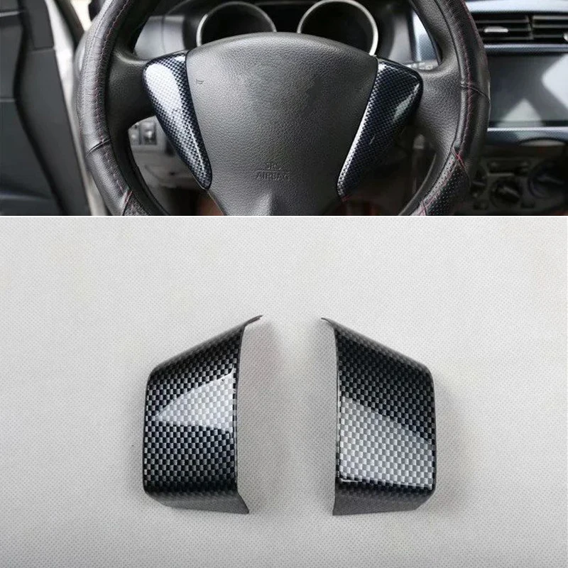Для Nissan Livina 2007 2012 1 шт. углеродное волокно АБС пластик хром рулевое колесо/ручка