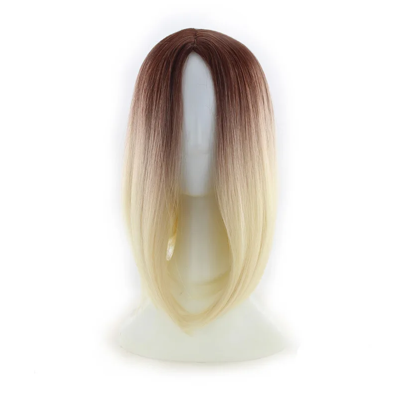 Similler женские короткие Ombre синтетические парики для косплея черный корень Серый